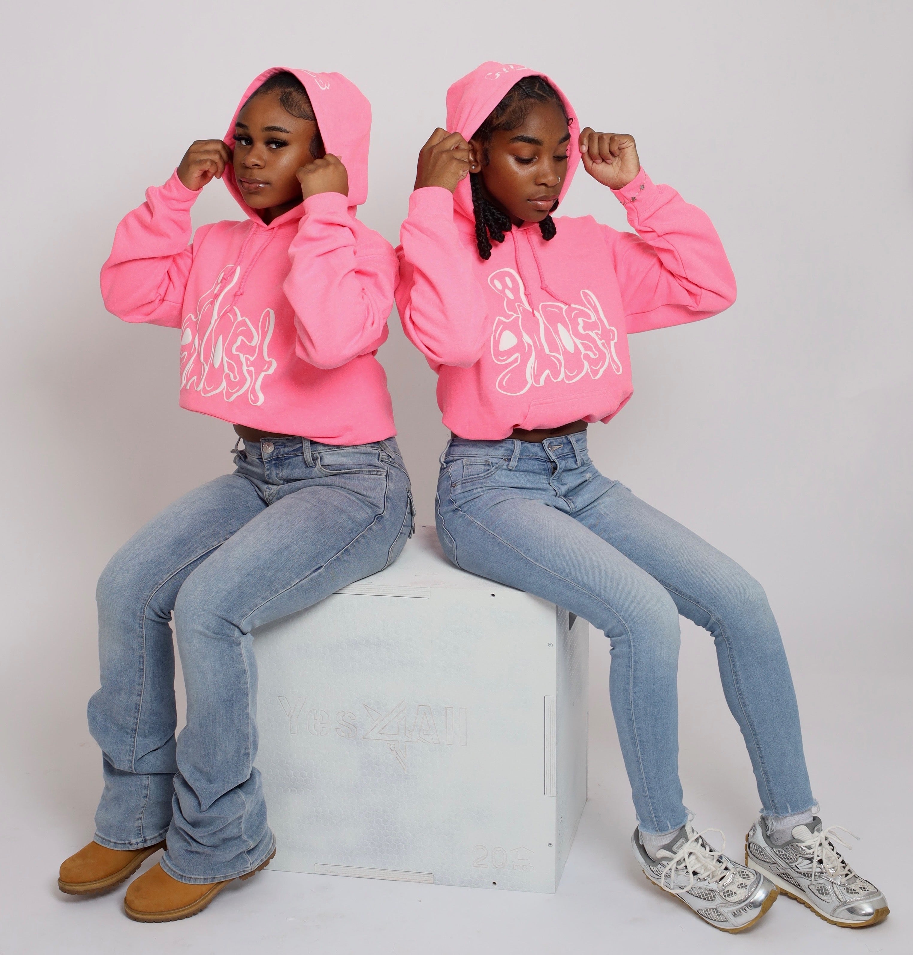 PINK GHOST HOODIE