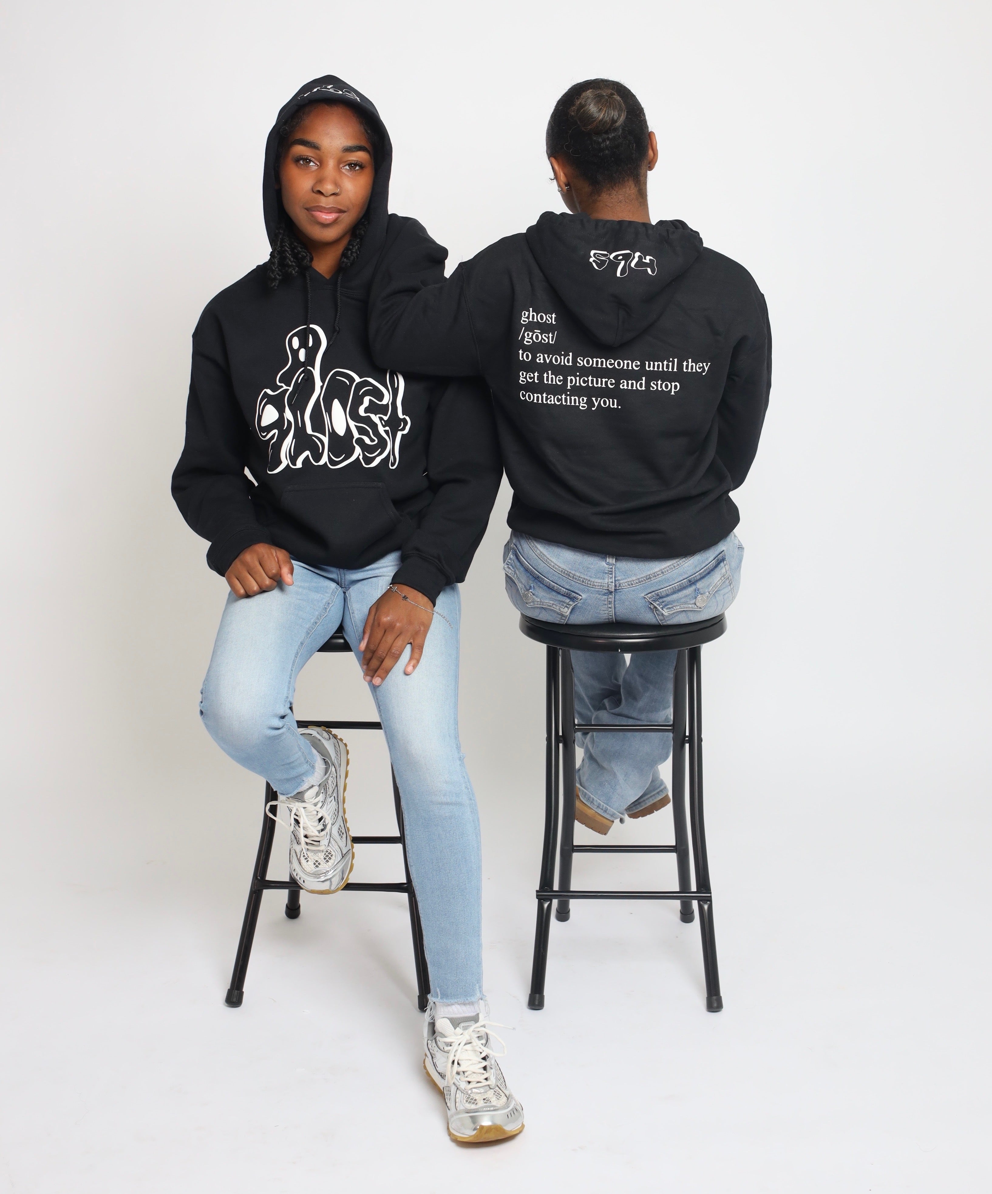 BLACK GHOST HOODIE